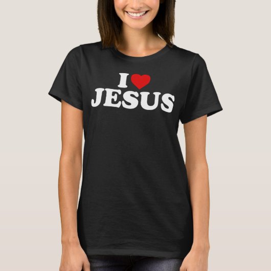 I Liebe Jesus - Pullover HoodieFeatures a red (Vorderseite)