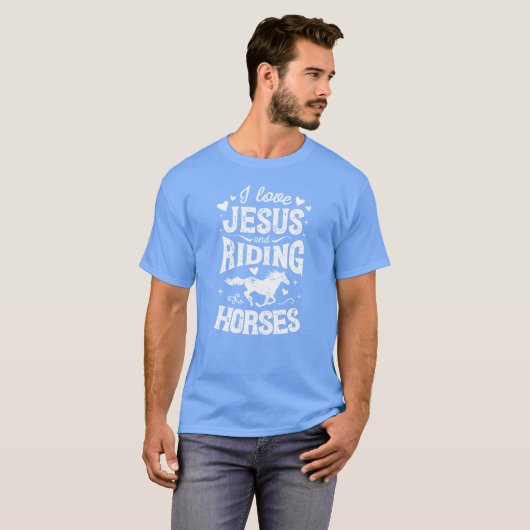 I Liebe Jesus Reiten Shirt Pferde Frauen Gir f (Vorne ganz)