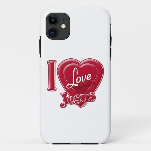 I Liebe Jesus Rotes Herz Case-Mate iPhone Hülle (Rückseite)
