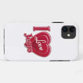 I Liebe Jesus Rotes Herz Case-Mate iPhone Hülle (Rückseite (Horizontal))