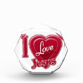 I Liebe Jesus Rotes Herz Fotoblock (Vorderseite)