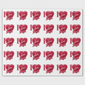 I Liebe Jesus Rotes Herz Geschenkpapier (Flach)