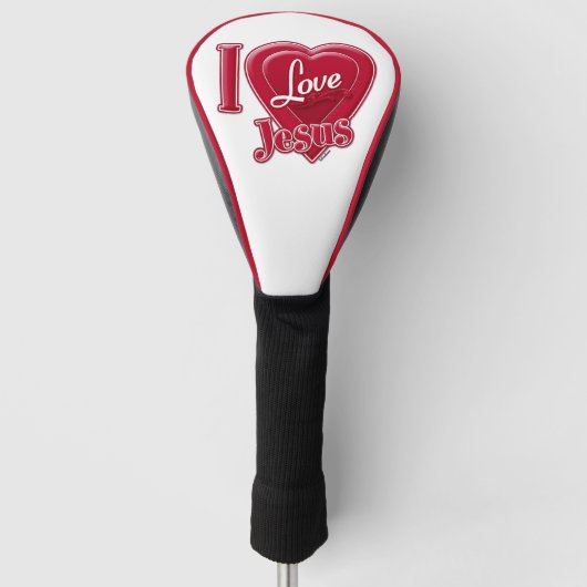 I Liebe Jesus Rotes Herz Golf Headcover (Vorderseite)
