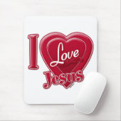 I Liebe Jesus Rotes Herz Mousepad (Mit Mouse)