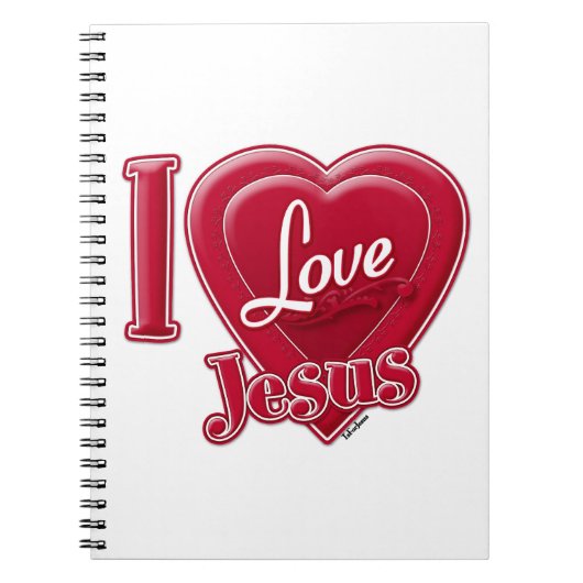 I Liebe Jesus Rotes Herz Notizblock (Vorderseite)