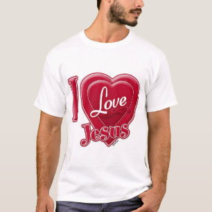 I Liebe Jesus Rotes Herz T-Shirt