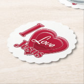 I Liebe Jesus Rotes Herz Untersetzer (angewinkelt)