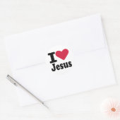 I Liebe Jesus Runder Aufkleber (Umschlag)