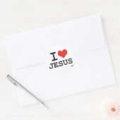 I Liebe Jesus Runder Aufkleber (Umschlag)