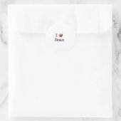 I Liebe Jesus Runder Aufkleber (Tasche)