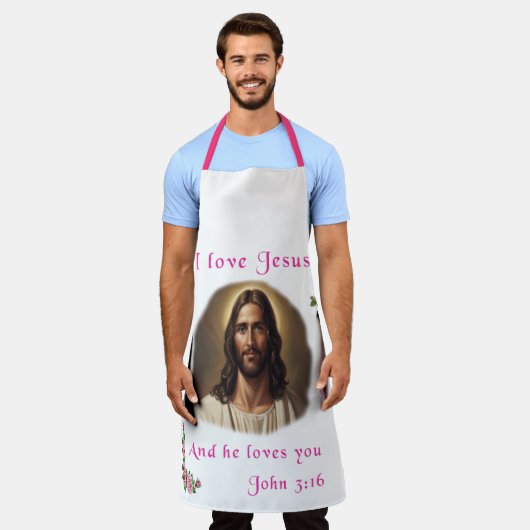 I Liebe Jesus Schürze (Getragen)