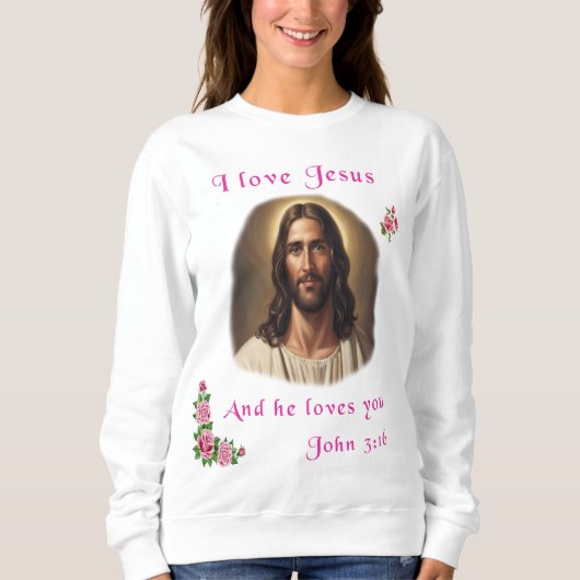 I Liebe Jesus Sweatshirt (Vorderseite)