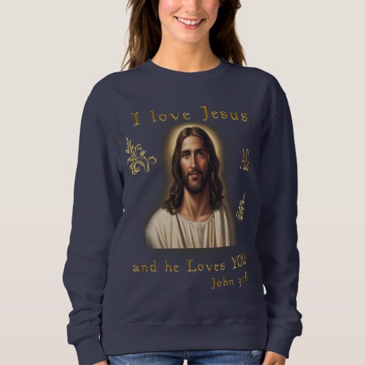 I Liebe Jesus Sweatshirt (Vorderseite)