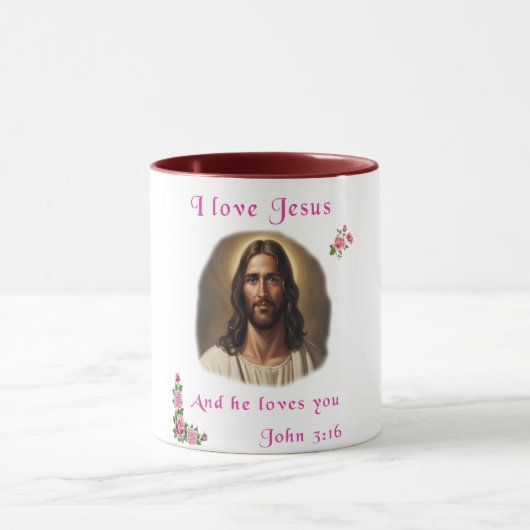 I Liebe Jesus Tasse (Zentrum)