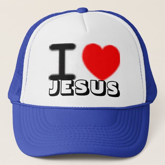 I Liebe JESUS Truckerkappe (Vorderseite)