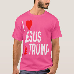 I Liebe Jesus Trump lustige politische T-Shirt