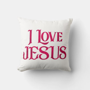 I Liebe Jesus Typografy Zitat Kissen