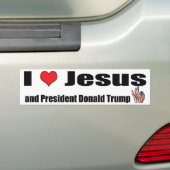 I Liebe Jesus u. Trumpf Autoaufkleber (Auf Auto)