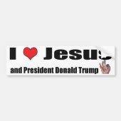 I Liebe Jesus u. Trumpf Autoaufkleber (Vorne)