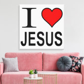 I Liebe Jesus umhüllte Canvas Leinwanddruck (Insitu (Wohnzimmer))
