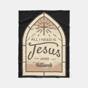 I Liebe Jesus und Billard Lover Christlichen Pool Fleecedecke