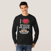 I Liebe Jesus und Bowling Funny Bowler Christlich T-Shirt (Vorne ganz)