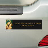 I LIEBE JESUS UND DIE GESEGNETE JUNGFRAU MARY! AUTOAUFKLEBER (Auf Auto)