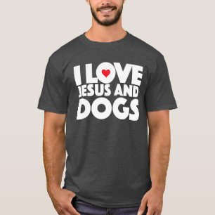 I Liebe Jesus und Hundet-shirt religiöses T-Shirt