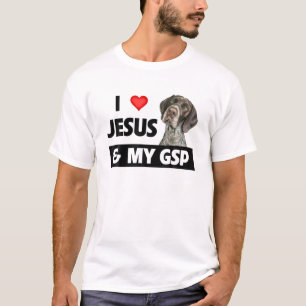I Liebe Jesus und mein APS Mama Vater Deutscher Ku T-Shirt