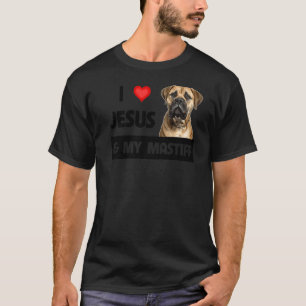 I Liebe Jesus und mein Bullmastiff Hund Mama und V T-Shirt
