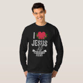 I Liebe Jesus und Mountainbike Biker T-Shirt (Vorne ganz)