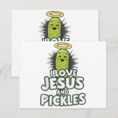 I Liebe Jesus und Pickles Einladung (Vorne/Hinten)