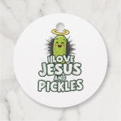 I Liebe Jesus und Pickles Geschenkanhänger (Rückseite)