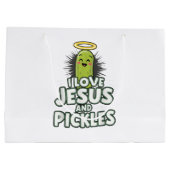 I Liebe Jesus und Pickles Große Geschenktüte (Rückseite)
