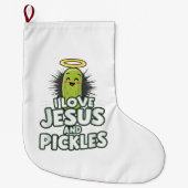 I Liebe Jesus und Pickles Großer Weihnachtsstrumpf (Vorderseite)