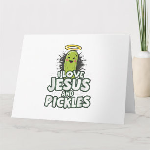 I Liebe Jesus und Pickles Karte
