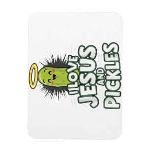 I Liebe Jesus und Pickles Magnet