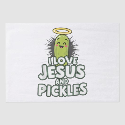 I Liebe Jesus und Pickles Seidenpapier (Vorderseite)
