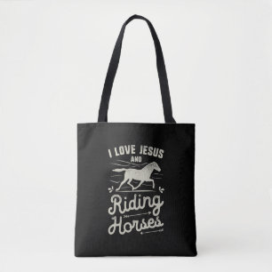 I Liebe Jesus und Reitpferde Pferdeschlitten Tasche