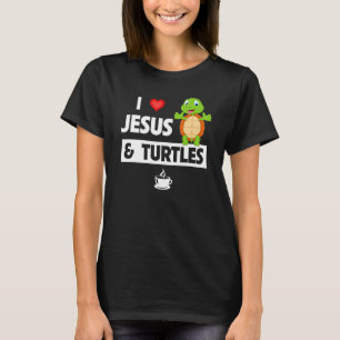 I Liebe Jesus und Schildkröten Christliche Kirche T-Shirt