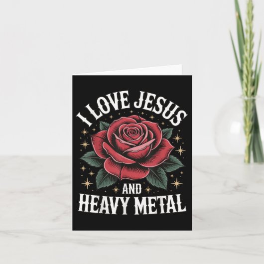 I Liebe Jesus und Schwermetall Karte (Vorderseite)