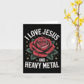 I Liebe Jesus und Schwermetall Karte (Gelbe Blume)
