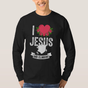 I Liebe Jesus und Sport Klettersteig Klettersteig T-Shirt