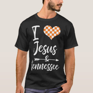 I Liebe Jesus und Tennessee Orangenherz Niedlicher T-Shirt
