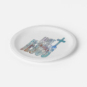 I Liebe-JesuspapierTeller Pappteller (Schrägansicht)