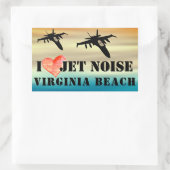 I Liebe Jet Noise Virginia Beach Poster Rechteckiger Aufkleber (Tasche)