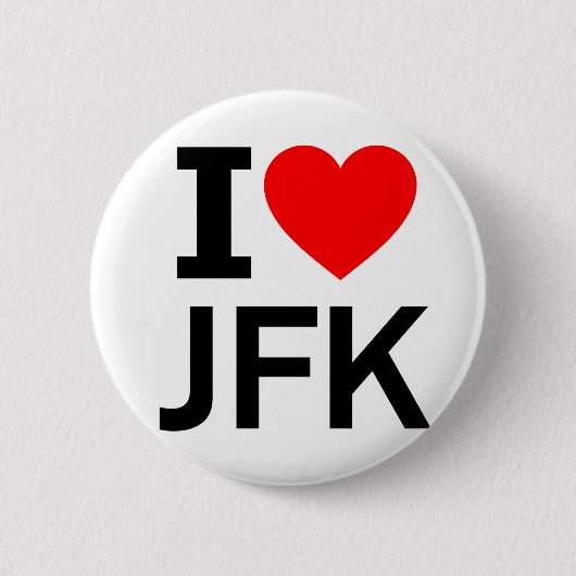 I Liebe JFK Button (Vorderseite)