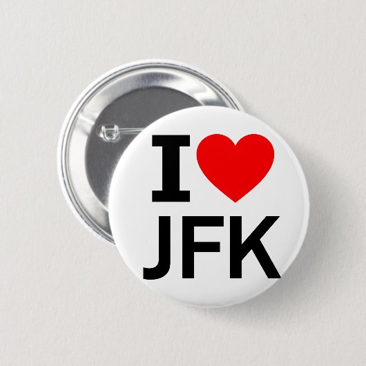 I Liebe JFK Button (Vorne & Hinten)