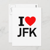 I Liebe JFK Postkarte (Vorne/Hinten)