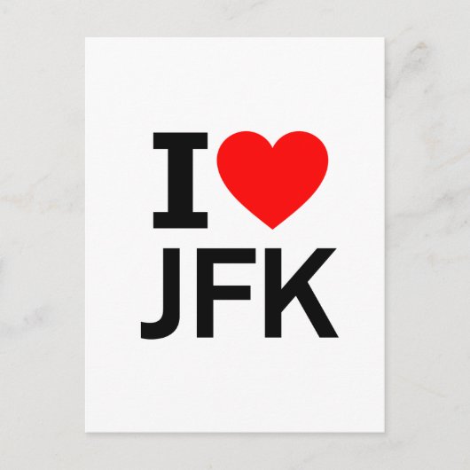 I Liebe JFK Postkarte (Vorderseite)